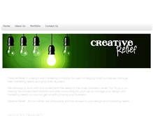 Tablet Screenshot of creativerelief.com